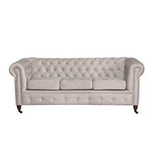 1 Chesterfield Sofa Pikowana Oxford 3 osobowa