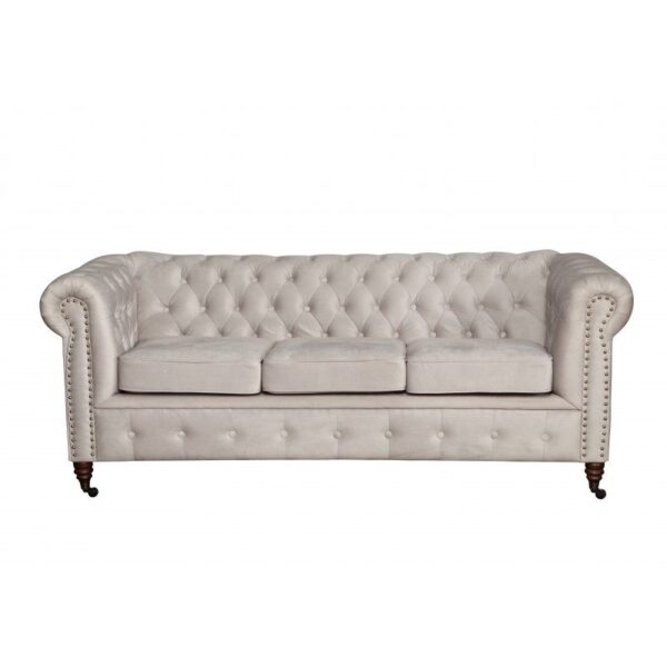 1 Chesterfield Sofa Pikowana Oxford 3 osobowa