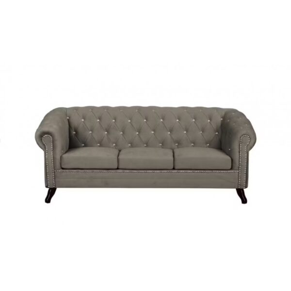 1 Chesterfield Sofa Pikowana Glasgow Blink 3 osobowa z kryształkami