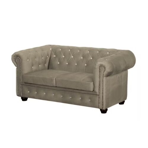 Chesterfield Sofa 2 osobowa York Blink z kryształkami