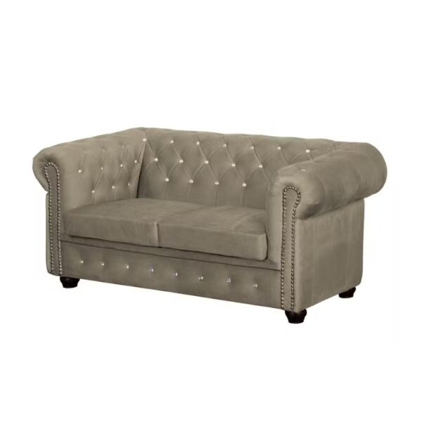 1 Chesterfield Sofa 2 osobowa York Blink z kryształkami