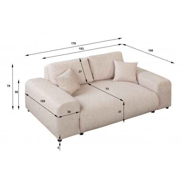 10 Justin sofa 2 osobowa bez funkcji spania