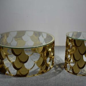 Boczny stolik kawowy Archi - gold
