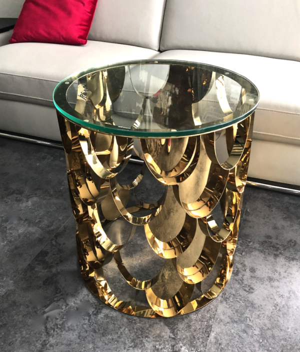 Boczny stolik kawowy Archi - gold