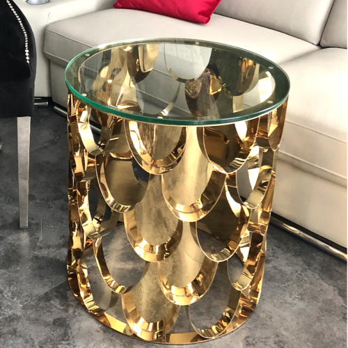 Boczny stolik kawowy Archi - gold