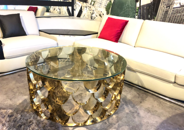 Stolik kawowy Archi - gold