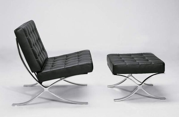 Fotel Barcelona chair z podnóżnikiem Fotel Barcelona chair z podnóżnikiem