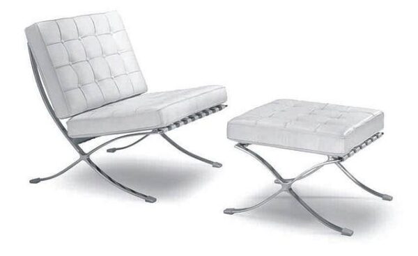 Fotel Barcelona chair z podnóżnikiem Fotel Barcelona chair z podnóżnikiem