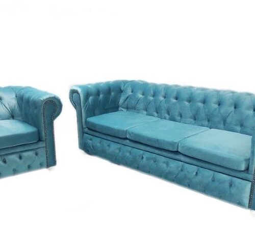 Pikowana sofa i fotel Chesterfield Pikowana sofa i fotel Chesterfield