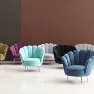 Designerski fotel muszla glam velvet Designerski fotel muszla glam velvet