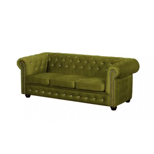 2 Chesterfield Sofa 3 osobowa York Blink z kryształkami
