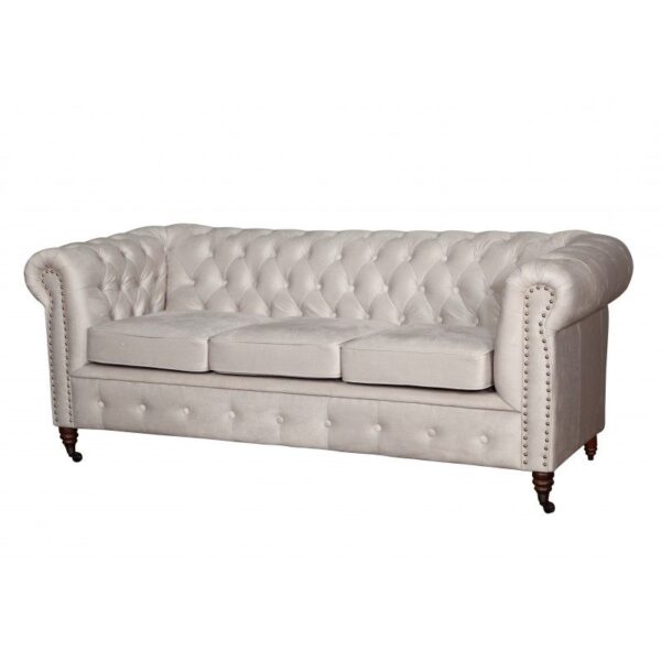 2 Chesterfield Sofa Pikowana Oxford 3 osobowa