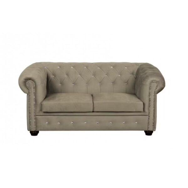 2 Chesterfield Sofa 2 osobowa York Blink z kryształkami