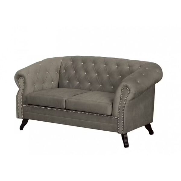 2 Chesterfield Sofa Pikowana Glasgow Blink 2 osobowa z kryształkami