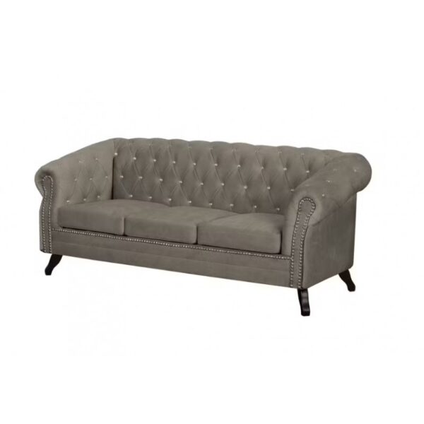 2 Chesterfield Sofa Pikowana Glasgow Blink 3 osobowa z kryształkami