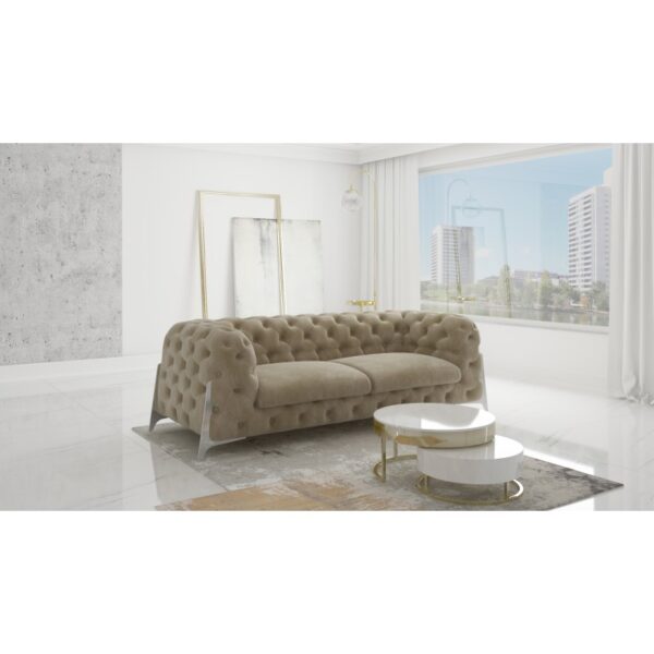 2 Sofa Miami 3 osobowa pikowana wysokie nóżki