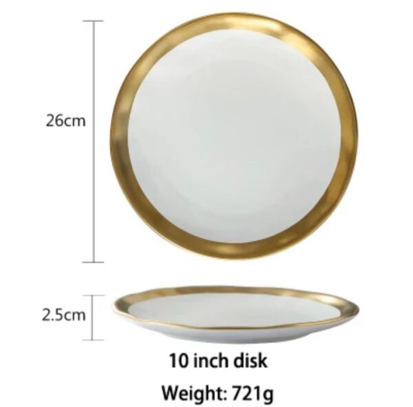 Zestaw talerzy White&Gold Zestaw talerzy White&Gold