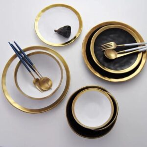 Zestaw talerzy White&Gold Zestaw talerzy White&Gold