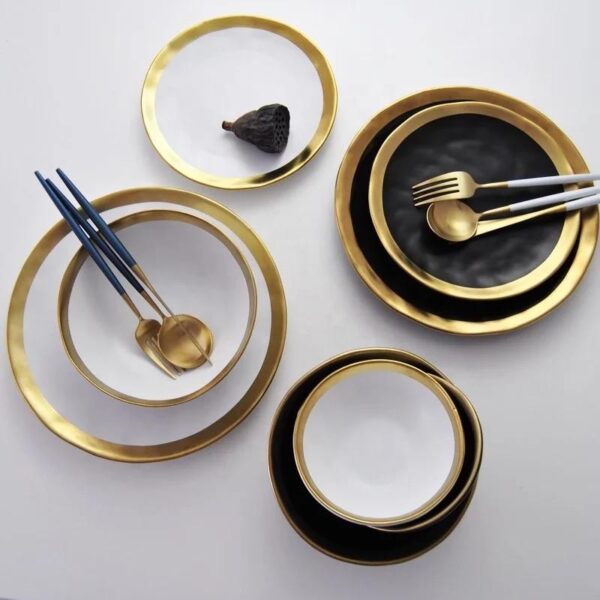 Zestaw talerzy White&Gold Zestaw talerzy White&Gold