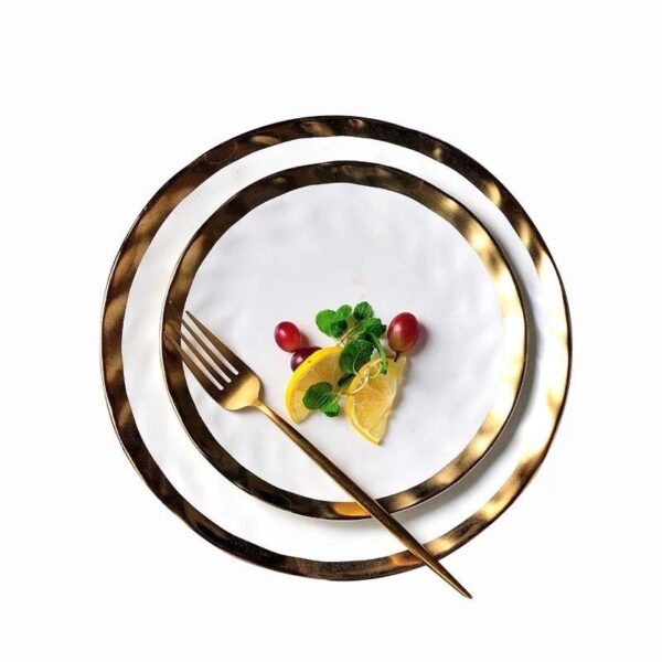 Zestaw talerzy White&Gold Zestaw talerzy White&Gold