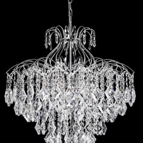 Lampa Kryształowa Wisząca 10 punktowa W-E 1212-10 Chrom Lampa Kryształowa Wisząca 10 punktowa W-E 1212-10 Chrom