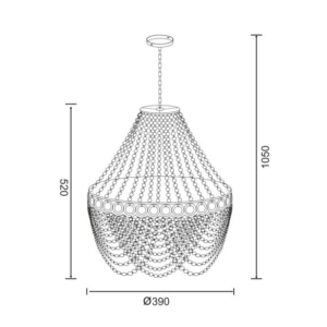 Lampa wisząca kryształowa 3 punktowa CEUTA PENDANT YSC04