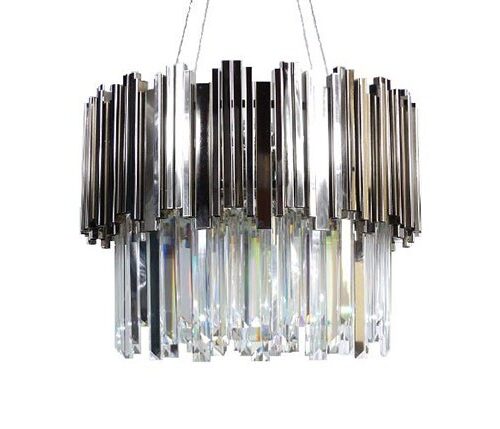 Lampa wisząca kryształowa 9 punktowa ciemny CHROM VENUS 50×110 Lampa wisząca kryształowa 9 punktowa ciemny CHROM VENUS 50×110