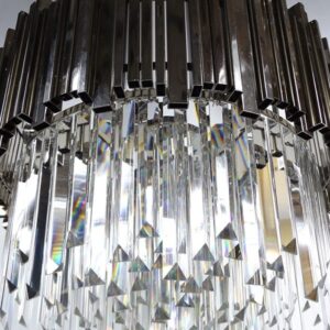Lampa wisząca kryształowa 9 punktowa ciemny CHROM VENUS 50×110