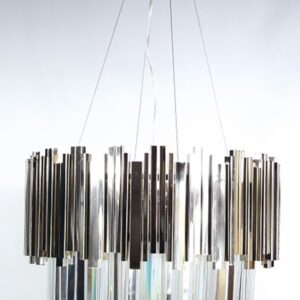 Lampa wisząca kryształowa 9 punktowa ciemny CHROM VENUS 50×110