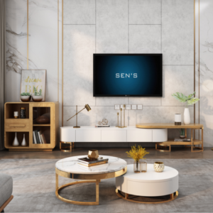 Komoda RTV Chicago Gold