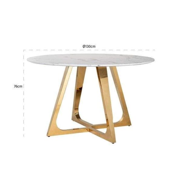Okrągły stół White Carrera 130 cm