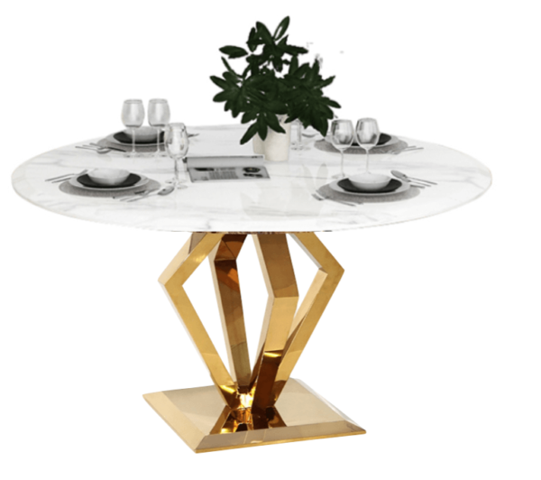 Okrągły stół Enzo Gold 130 cm