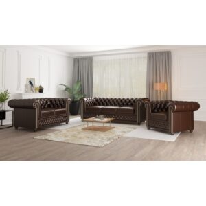 Chesterfield Sofa Pikowana York 3 osobowa