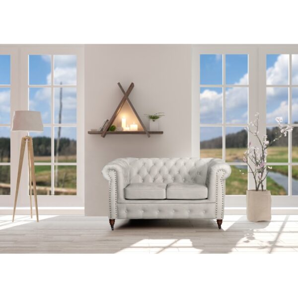 3 Chesterfield Sofa Pikowana Oxford 2 osobowa
