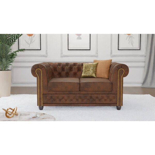 3 Chesterfield Sofa Pikowana York 2 z funkcją spania