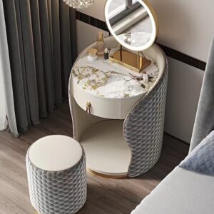 Toaletka Lisa + pufa + lustro
