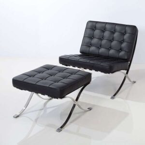 Fotel Barcelona chair z podnóżnikiem Fotel Barcelona chair z podnóżnikiem