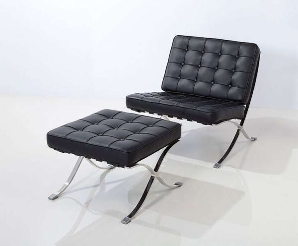 Fotel Barcelona chair z podnóżnikiem Fotel Barcelona chair z podnóżnikiem