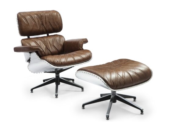 Fotel Lounge chair z podnóżnikiem Fotel Lounge chair z podnóżnikiem