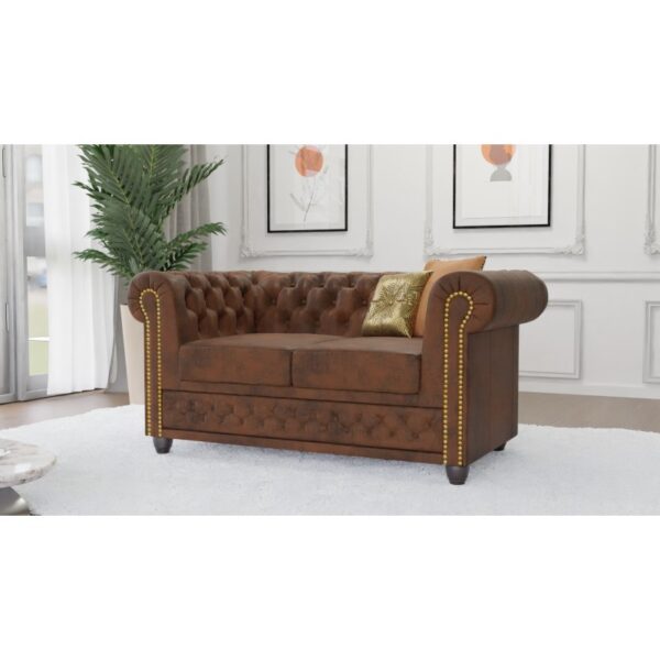 4 Chesterfield Sofa Pikowana York 2 z funkcją spania