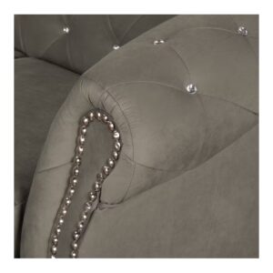 6 Chesterfield Sofa Pikowana Glasgow Blink 3 osobowa z kryształkami