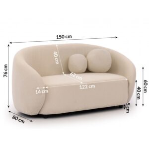 Sofa 2 osobowa Bloom styl Boho / Japandi