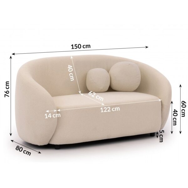 Sofa 2 osobowa Bloom styl Boho / Japandi