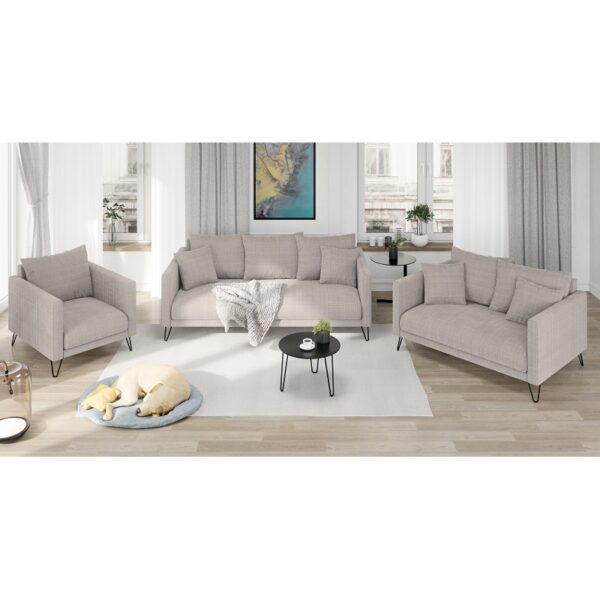6 Sofa 3 osobowa Freya wysokie nóżki