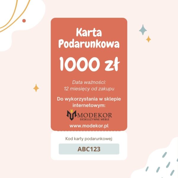 Karta podarunkowa Voucher 1 000 zł