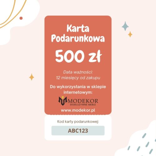 Karta Podarunkowa 500 Karta podarunkowa Voucher 500 zł