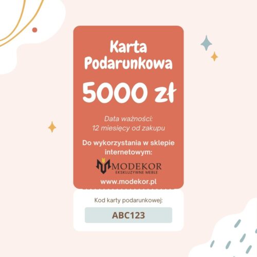 Karta Podarunkowa 5000 Karta podarunkowa Voucher 5 000 zł