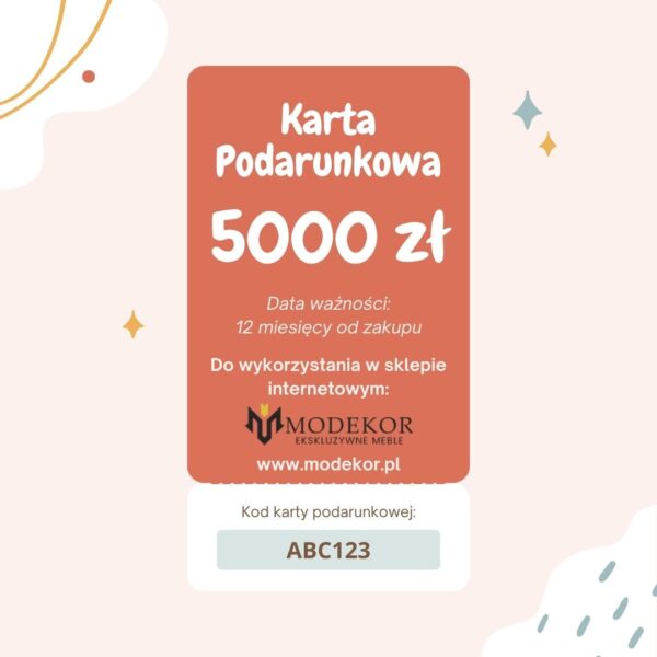 Karta podarunkowa Voucher 5 000 zł