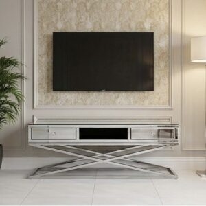 d9a87267-b8f7-4490-a044-0b470e818e0a 3 Komoda RTV Glamour 140 cm – lustro & stal nierdzewna