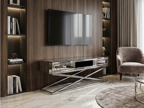 d9a87267-b8f7-4490-a044-0b470e818e0a 4 Komoda RTV Glamour 140 cm – lustro & stal nierdzewna